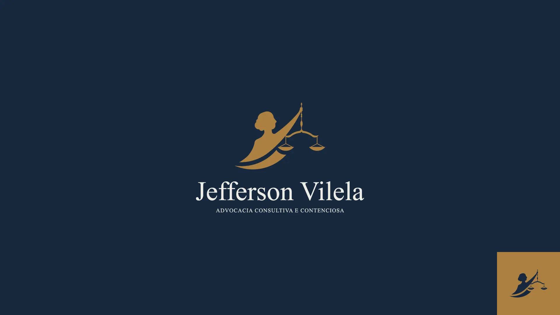 Jefferson Vilela´s main logo lockup on a dark background